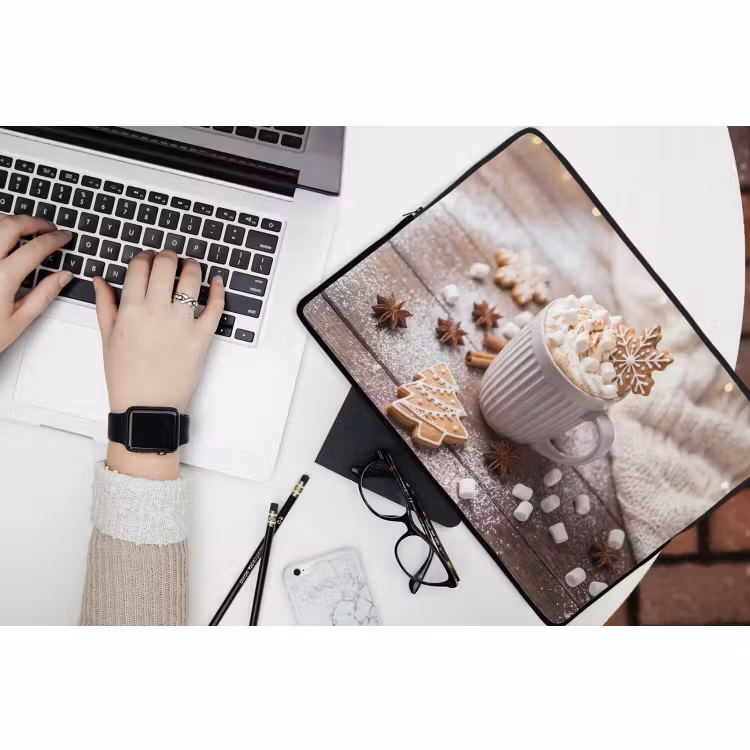 Laptop hülle - Getränke – Marshmallows – Weihnachten — 3