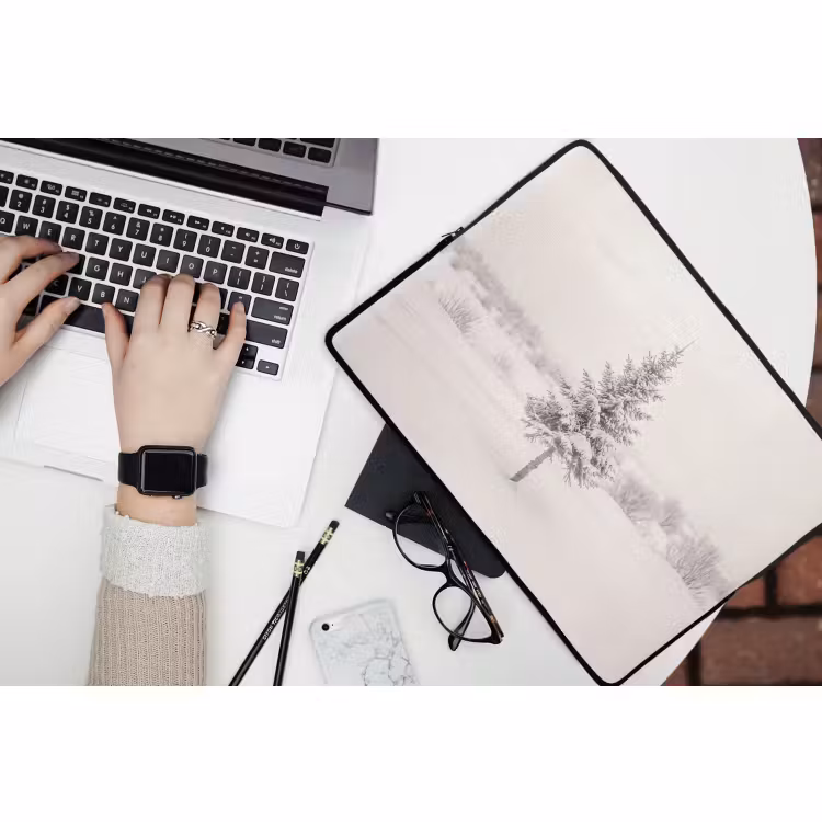 Laptop hülle - Natur – Verschneit – Feld — 3