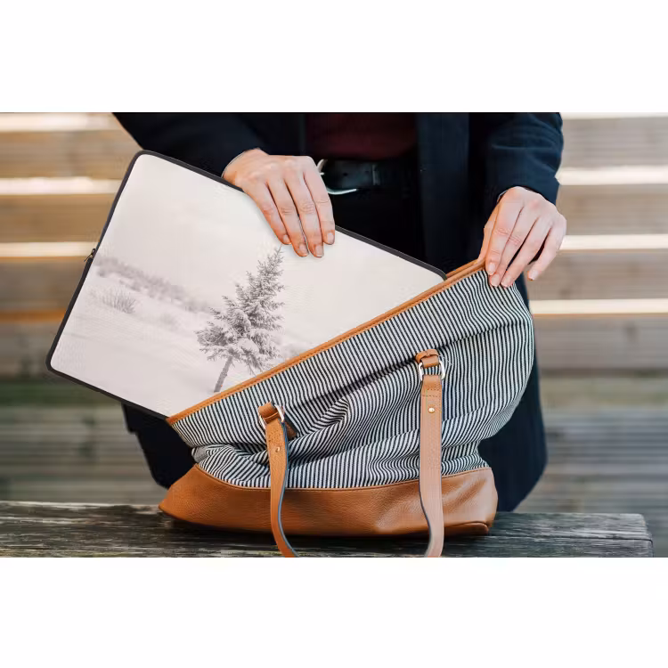 Laptop hülle - Natur – Verschneit – Feld — 4