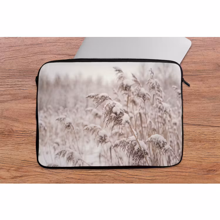 Laptop hülle - Schilf – Schnee – Winter — 2