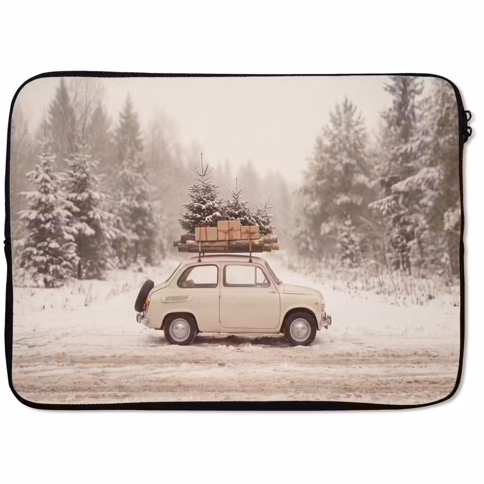 Laptop hülle - Auto – Winter – Schnee — 1