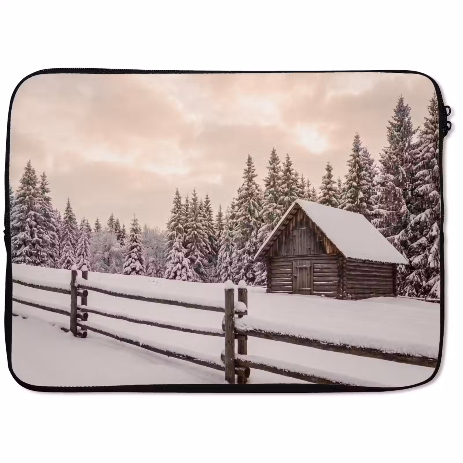 Laptop hülle - Hütte – Schnee – Winter — 1