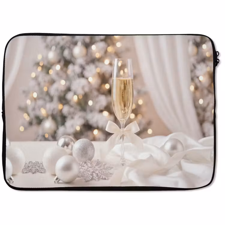 Laptop hülle - Champagnerglas – Weihnachten – Fest — 1