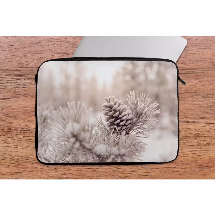 Laptop hülle - Tannenzapfen – Winter – Natur — 2
