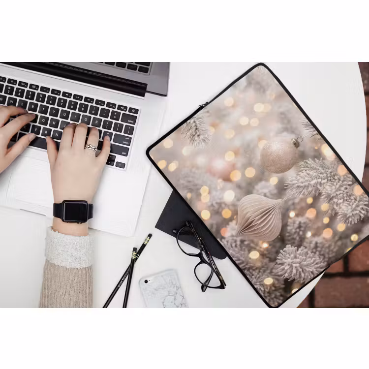 Laptop hülle - Weihnachtskugel – Weihnachten – Gold — 3