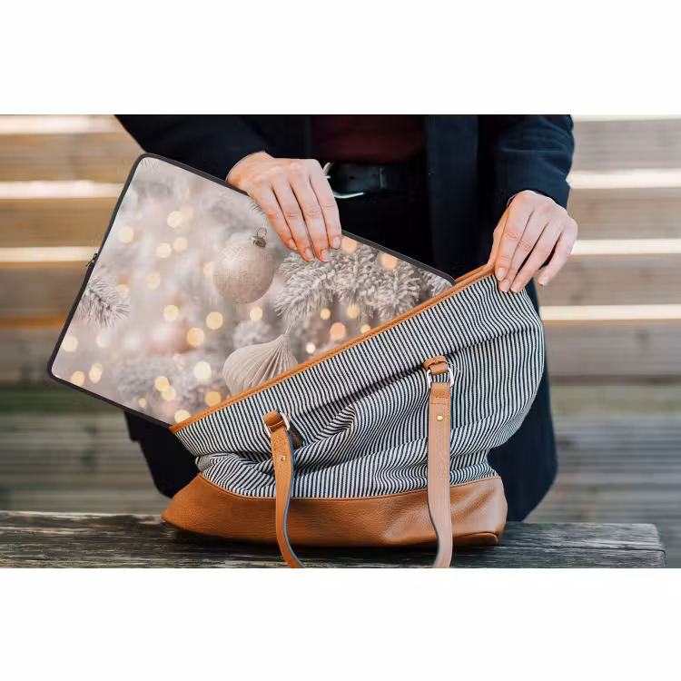 Laptop hülle - Weihnachtskugel – Weihnachten – Gold — 4