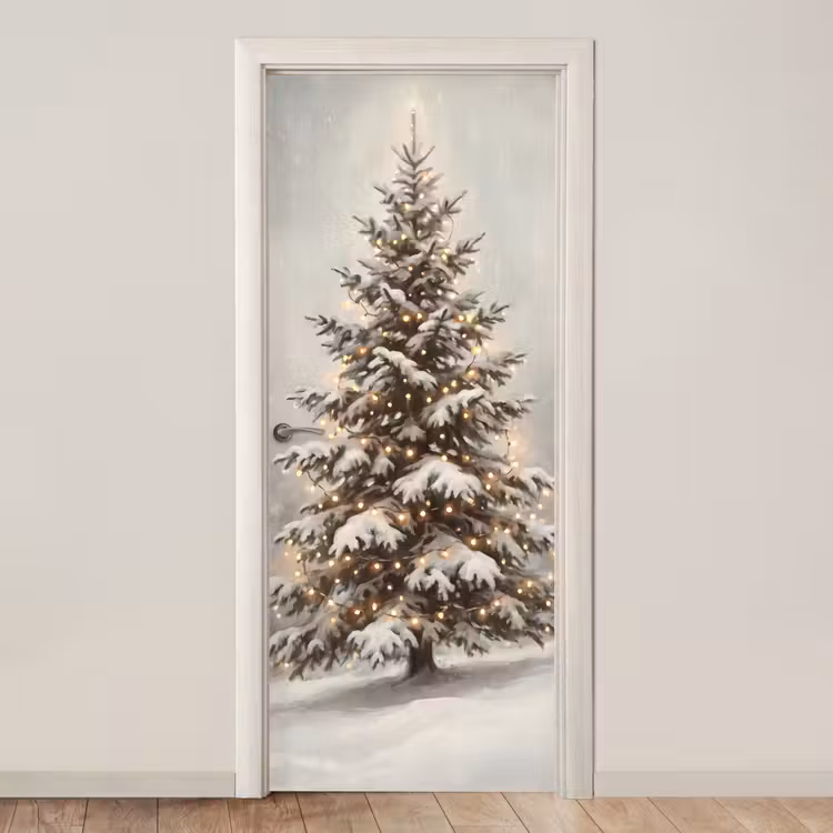 Türtapete - Baum – Weihnachten – Lichter — 1