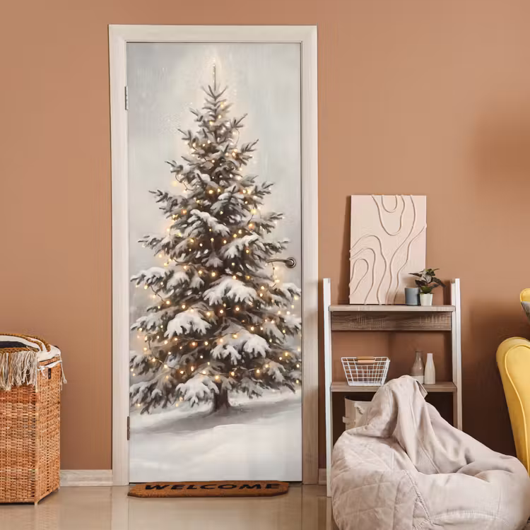 Türtapete - Baum – Weihnachten – Lichter — 2