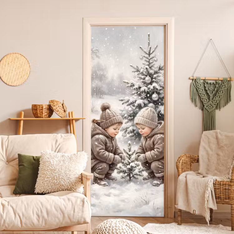 Türtapete - Kind – Schnee – Winter — 3
