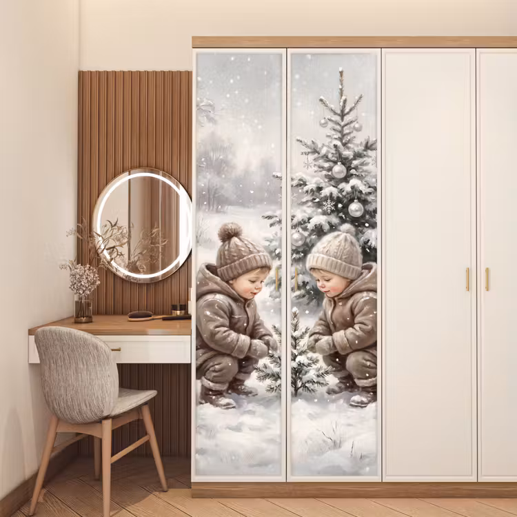 Türtapete - Kind – Schnee – Winter — 4
