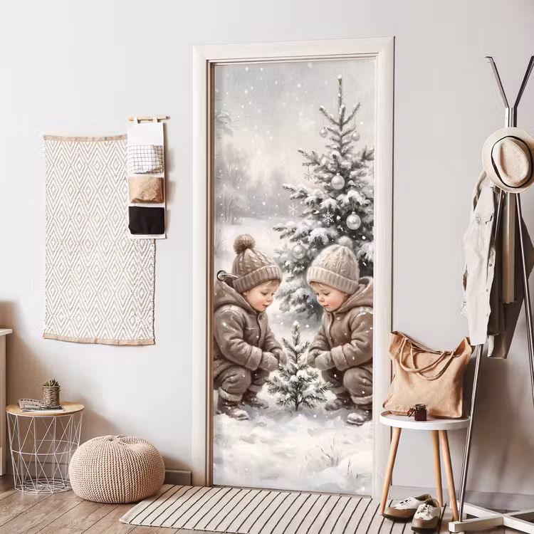 Türtapete - Kind – Schnee – Winter — 7