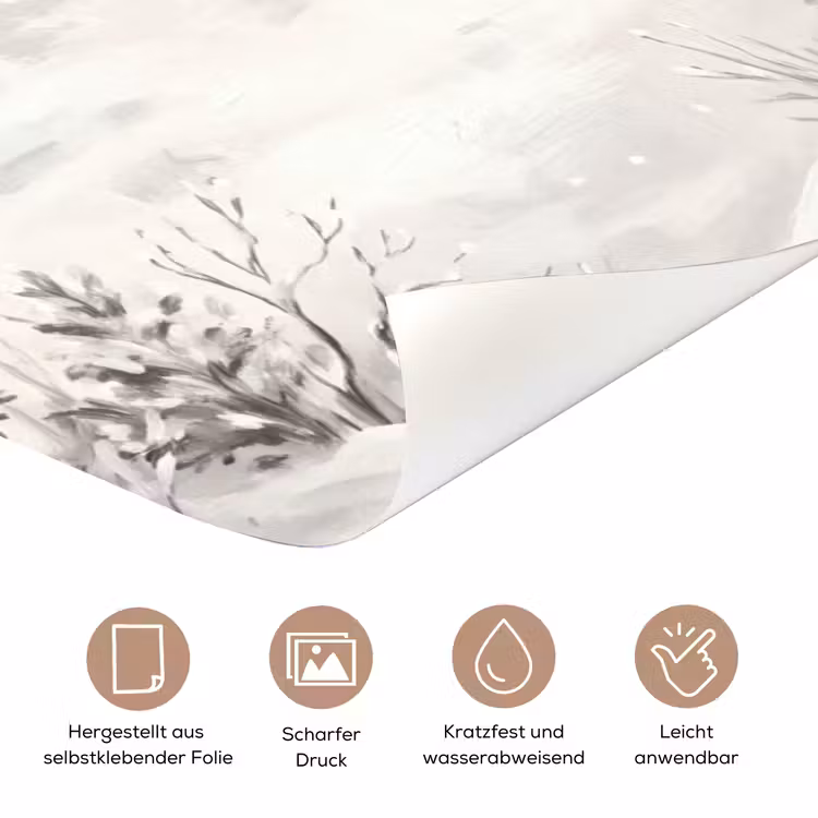Türtapete - Rehe – verschneit – Wald — 8