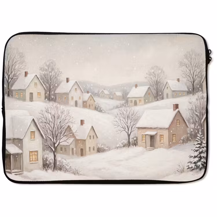 Laptop hülle - Dorf – Winter – Schnee — 1