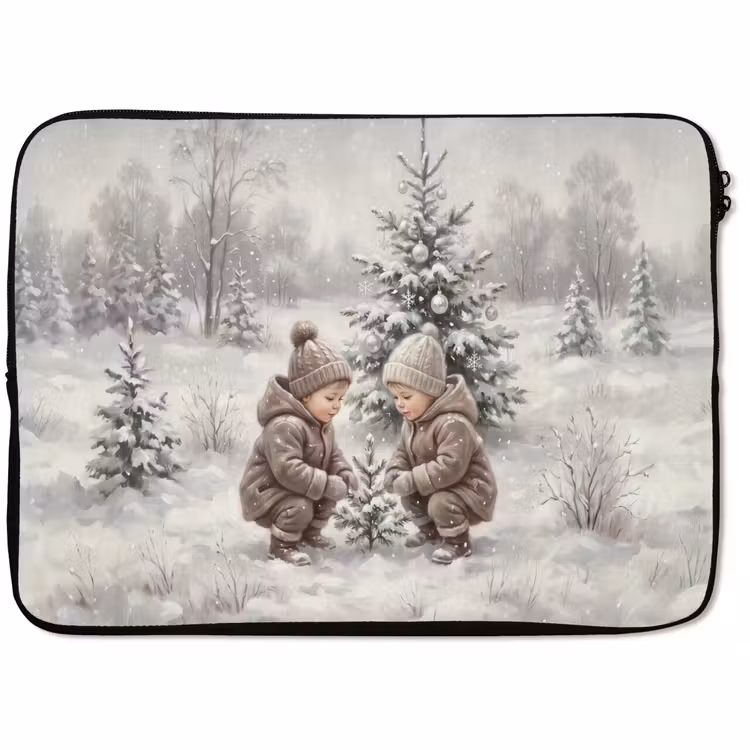 Laptop hülle - Kind – Schnee – Winter — 1