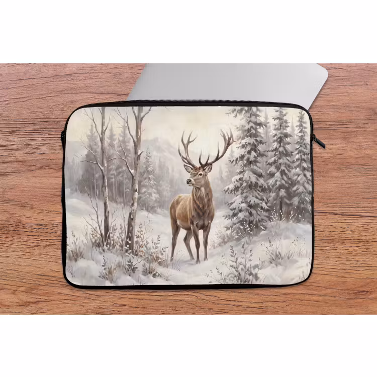 Laptop hülle - Tier – Wald – Schnee — 2