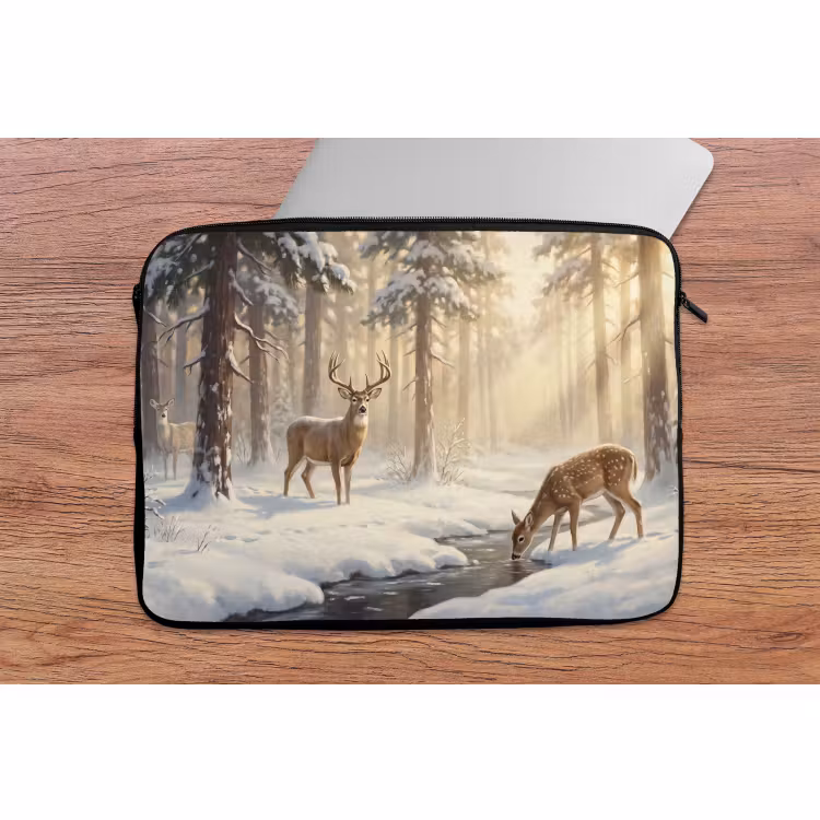 Laptop hülle - Tiere – Schnee – Natur — 2