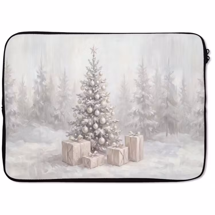 Laptop hülle - Winterwald – Weihnachtsbaum – Kunst — 1
