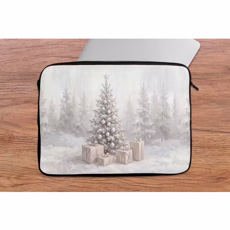Laptop hülle - Winterwald – Weihnachtsbaum – Kunst — 2