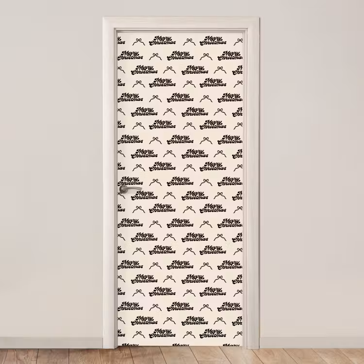 Türtapete - Text – Creme – Schwarz – Weihnachten — 1