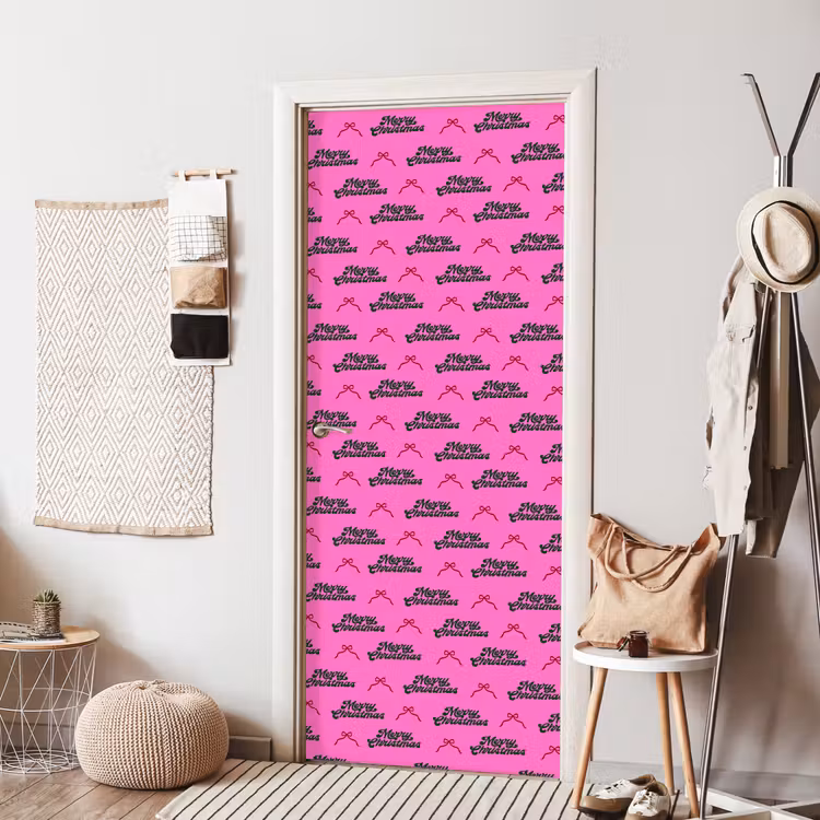 Türtapete - Text – Neon – Rosa – Weihnachten — 7