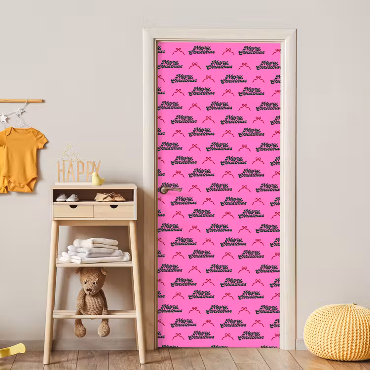 Türtapete - Text – Neon – Rosa – Weihnachten — 8