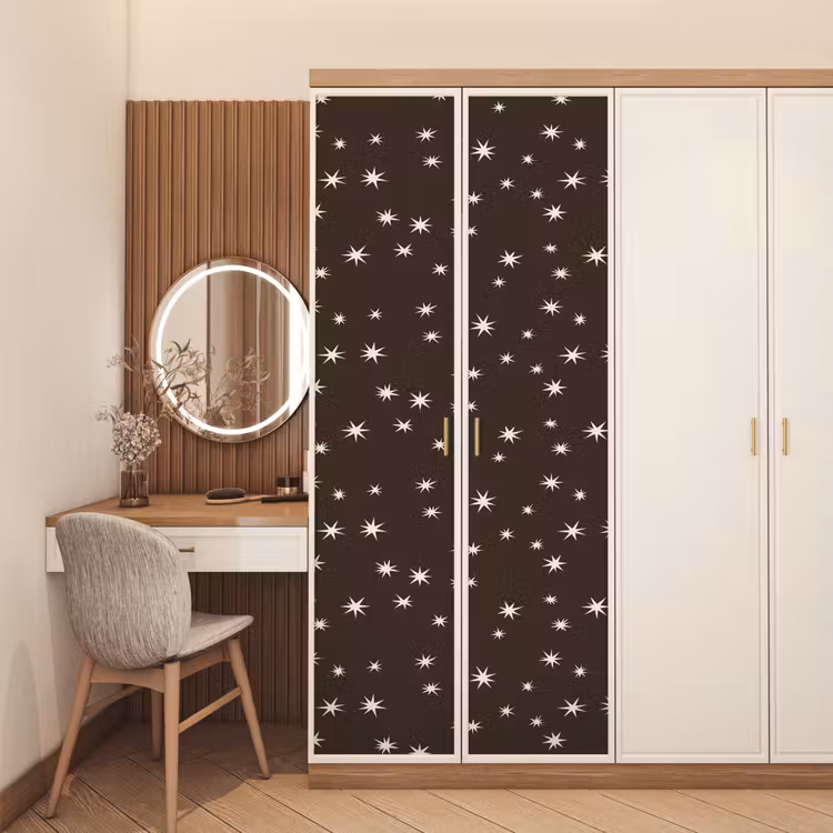 Türtapete - Braun – Stern – Weihnachten — 4
