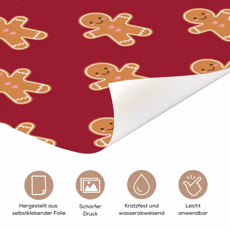 Türtapete - Lebkuchen – Weihnachten – Rot — 5
