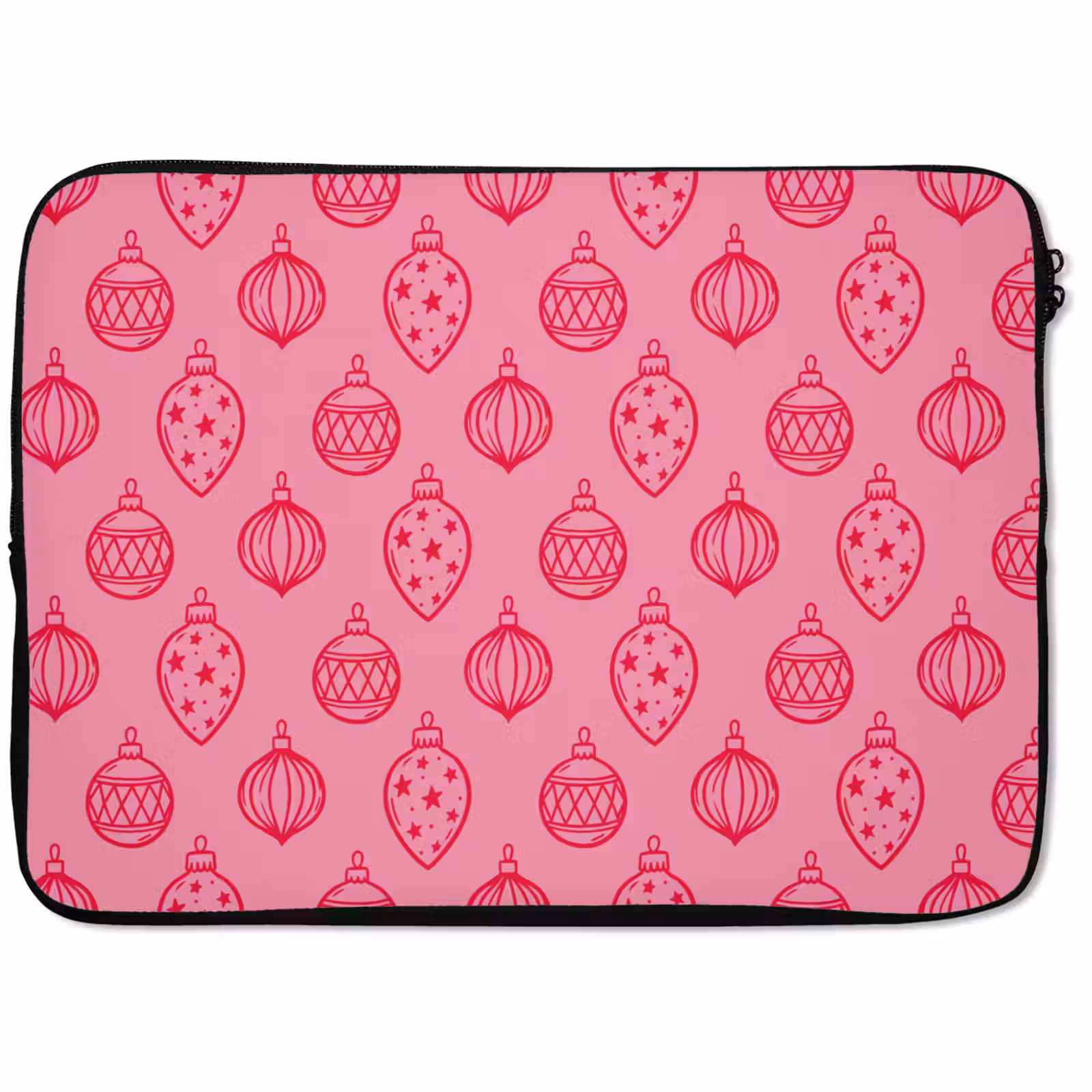 Laptop hülle - Weihnachtskugel – Rosa – Rot — 1