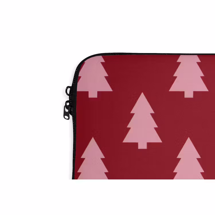 Laptop hülle - Weihnachtsbaum – Burgunderrot – Rosa — 5