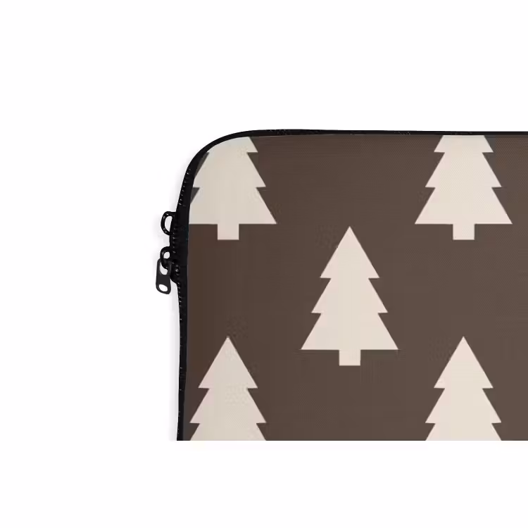 Laptop hülle - Weihnachtsbaum – Grau – Cremefarben — 5