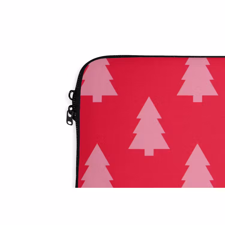 Laptop hülle - Weihnachtsbaum – Rosa – Rot — 5