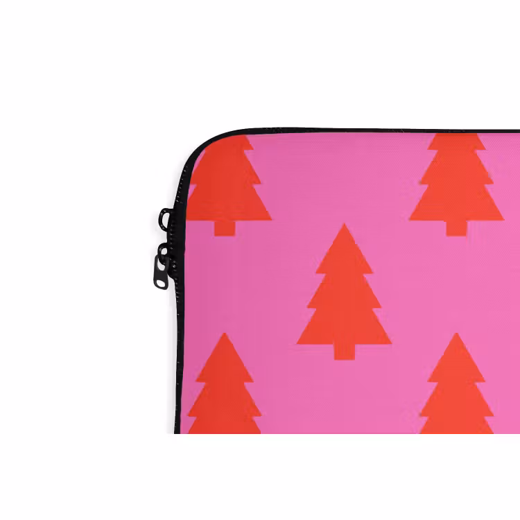 Laptop hülle - Weihnachtsbaum – Rot – Neon — 5