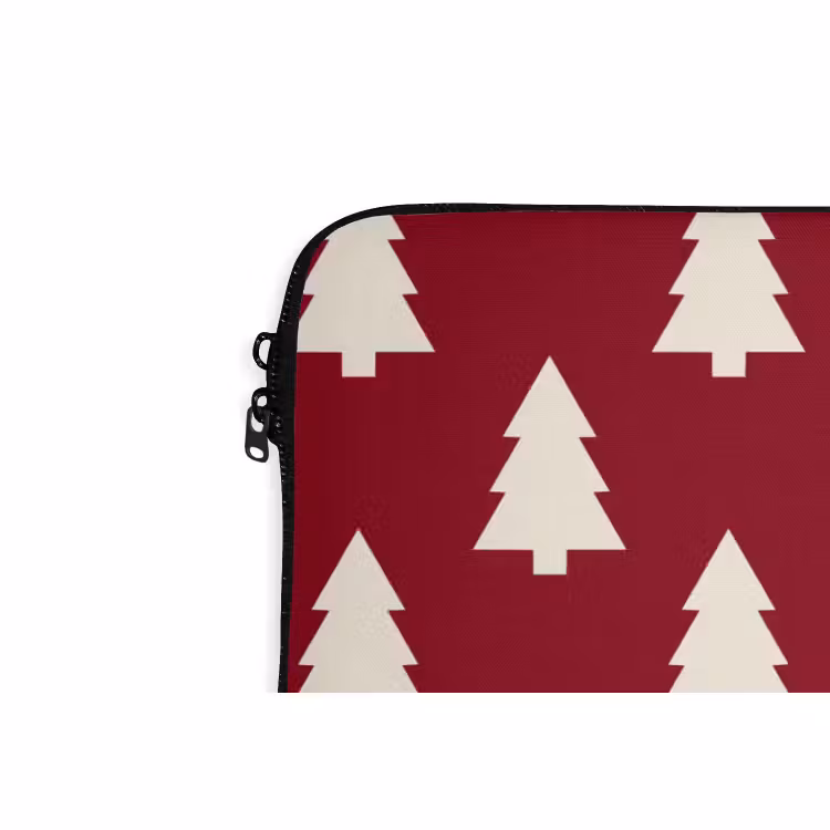 Laptop hülle - Weihnachtsbaum – Rot – Weiß — 5