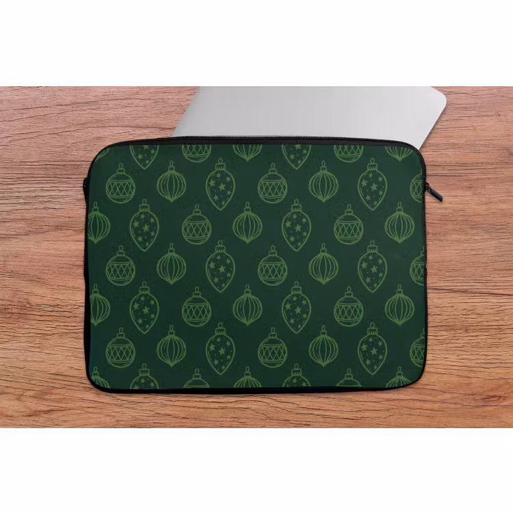 Laptop hülle - Weihnachtskugel – Grün – Weihnachten — 2