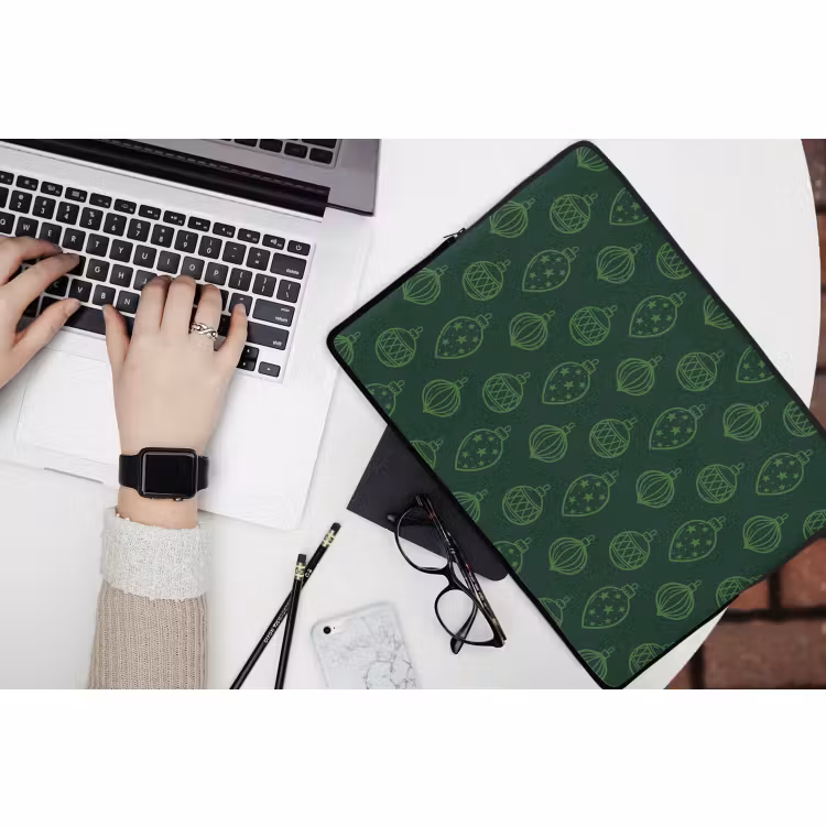 Laptop hülle - Weihnachtskugel – Grün – Weihnachten — 3
