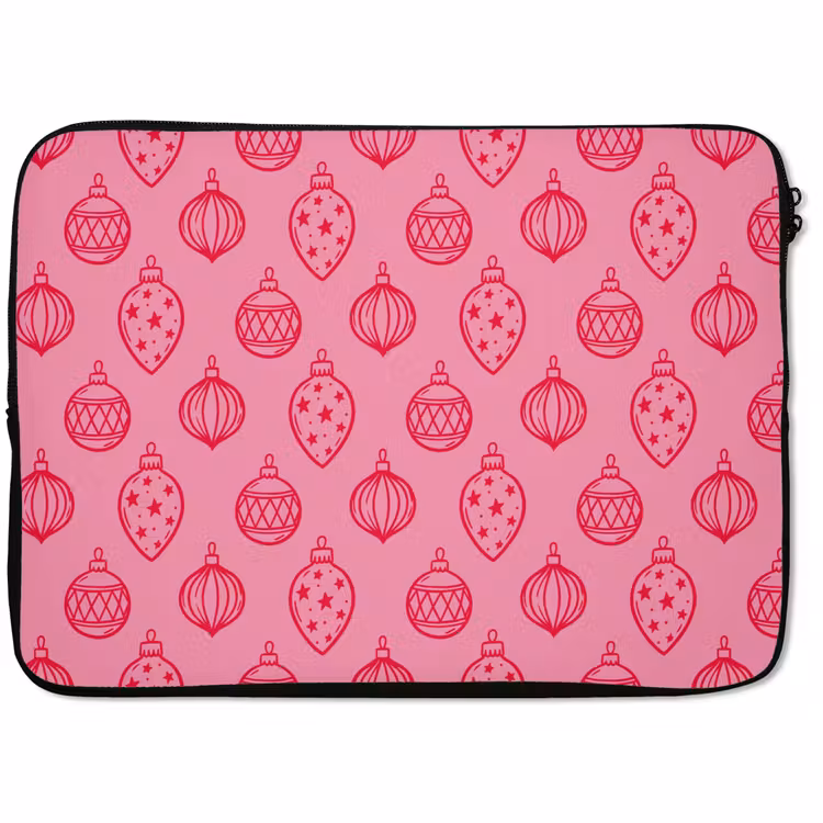 Laptop hülle - Weihnachtskugel – Rosa – Rot — 1