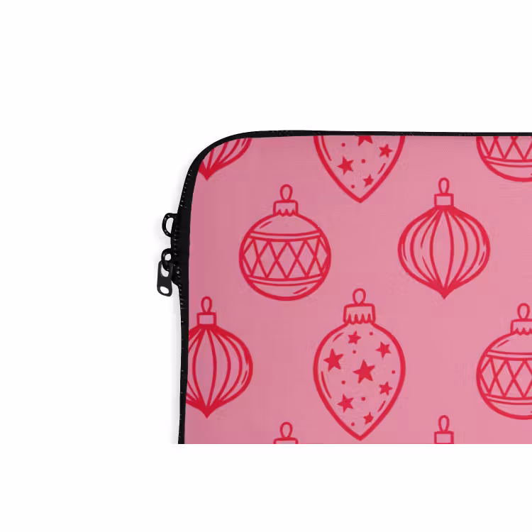 Laptop hülle - Weihnachtskugel – Rosa – Rot — 5