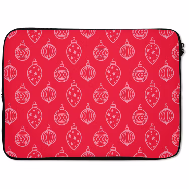 Laptop hülle - Weihnachtskugel – Rot – Rosa — 1
