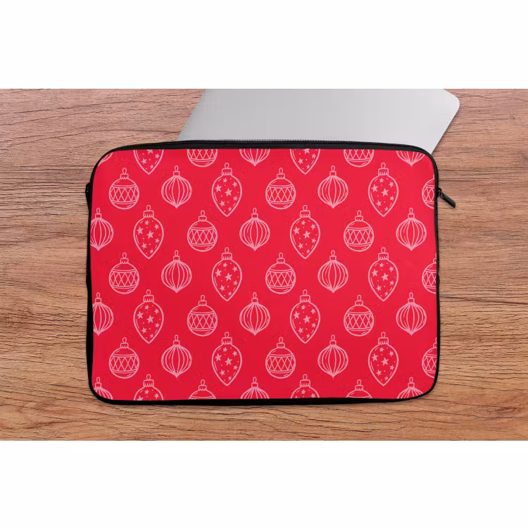 Laptop hülle - Weihnachtskugel – Rot – Rosa — 2