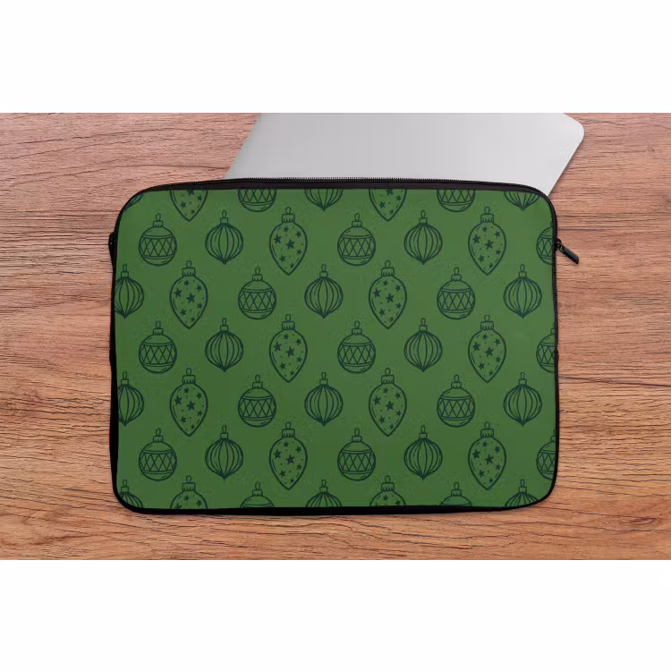 Laptop hülle - Weihnachtskugel – Weihnachten – Grün — 2