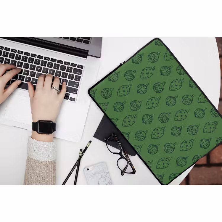 Laptop hülle - Weihnachtskugel – Weihnachten – Grün — 3