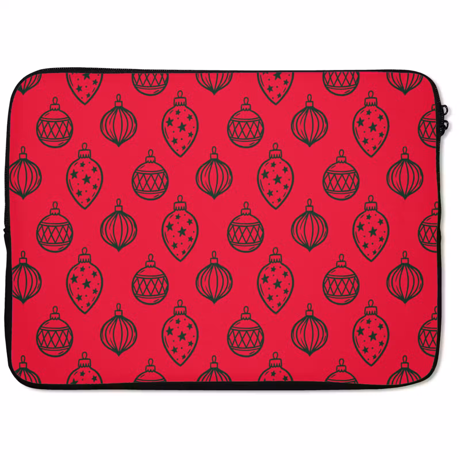 Laptop hülle - Weihnachtskugel – Grün – Rot — 1