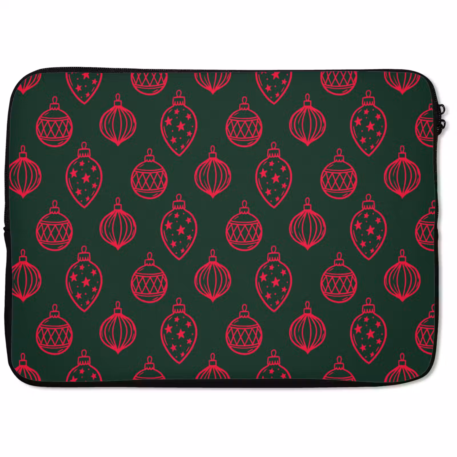 Laptop hülle - Weihnachtskugel – Rot – Grün — 1