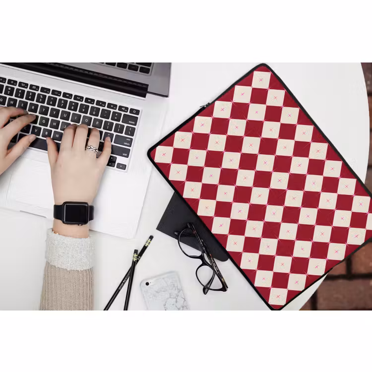 Laptop hülle - Stern – Rosa – Rot – Weihnachten — 3