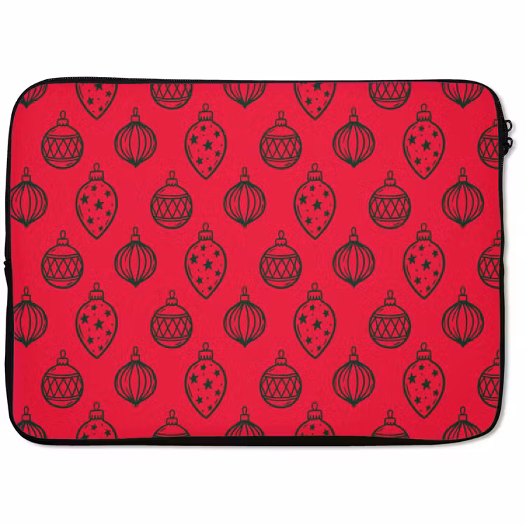 Laptop hülle - Weihnachtskugel – Grün – Rot — 1