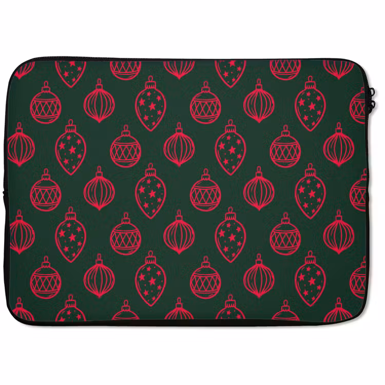 Laptop hülle - Weihnachtskugel – Rot – Grün — 1