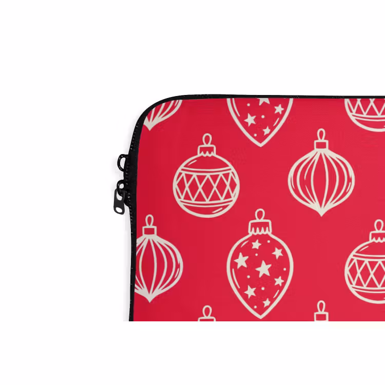 Laptop hülle - Weihnachtskugel – Rot – Weiß — 5