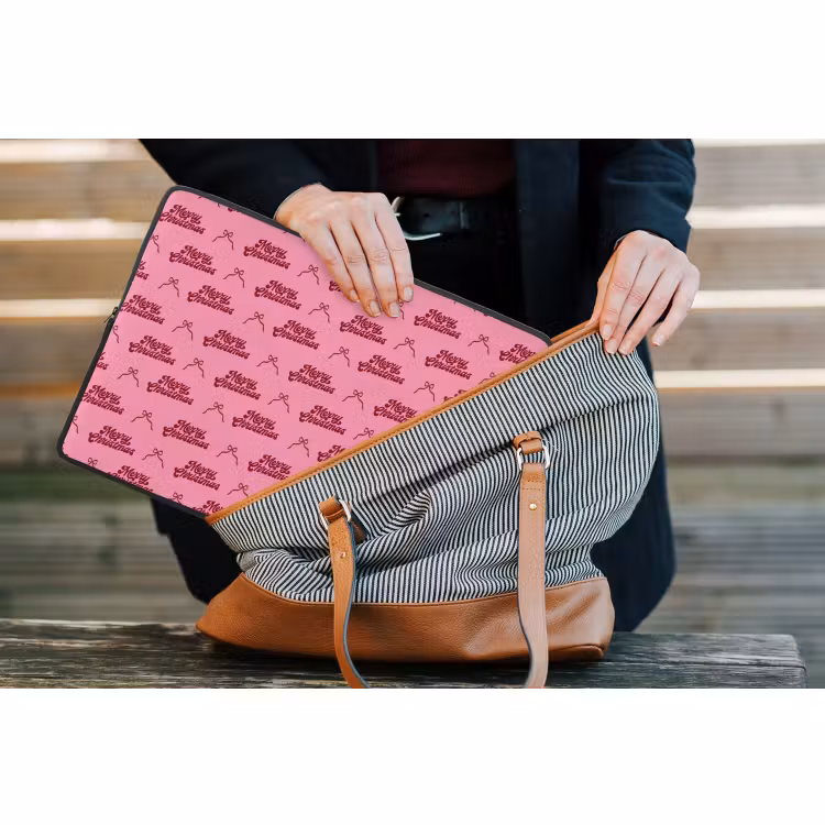 Laptop hülle - Text – Rosa – Rot – Schleife — 4