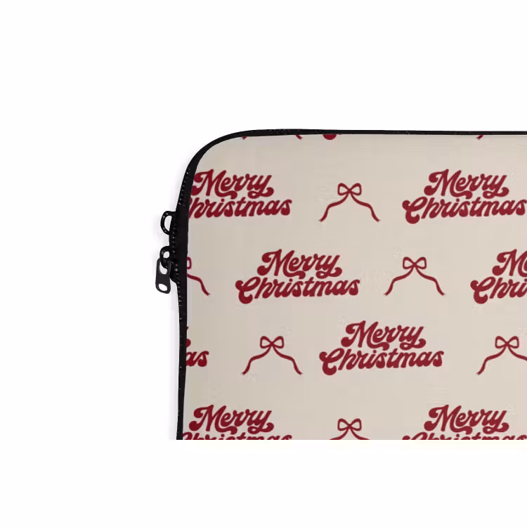 Laptop hülle - Text – Rot – Creme – Schleife — 5