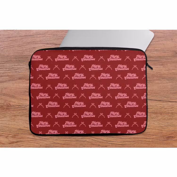 Laptop hülle - Text – Rot – Rosa – Schleife — 2